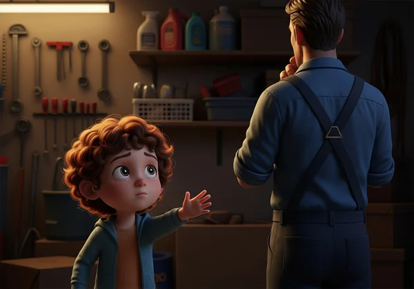 A child reaching out to an inconsistently present parent figure.