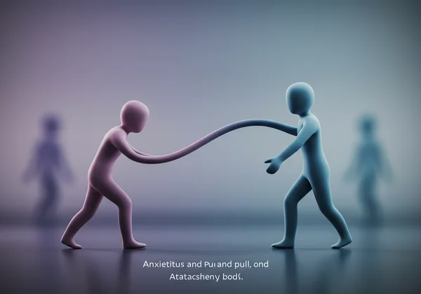 Abstract representation of anxious-avoidant relationship dynamic
